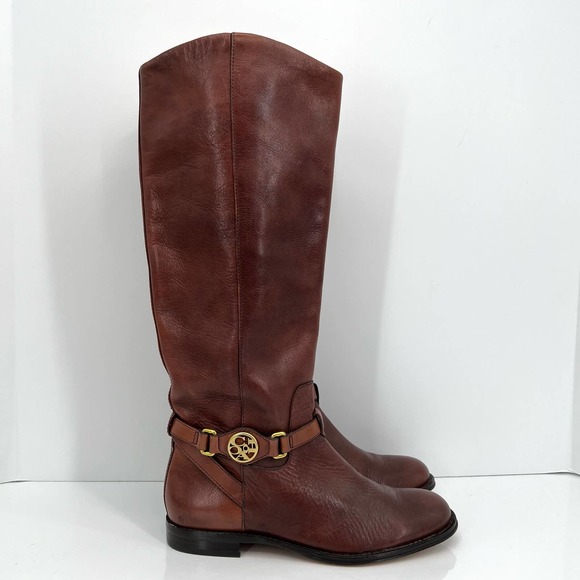 Coach tall leather knee high riding boots women’s shoes - Picture 1 of 7